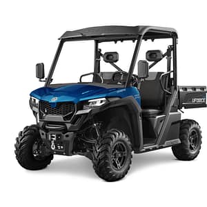 CFMOTO UFORCE 600 i färgen Twilight Blue från vänster sida i 45 graders vinkel